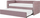 Shtrat trundle Beliani Gassin, 90 x 200 cm, kadife, rozë