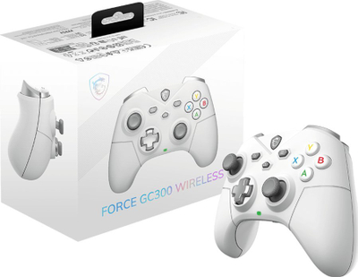 Gamepad MSI Force GC300 Wireless, pa tel, USB 2.0, i bardhë