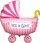 Balon foli dekorativ “It’s a Girl”, roz