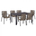 Set Tavolinë 150×90 cm + 6 karrige me litar,"HM11525.01", gri