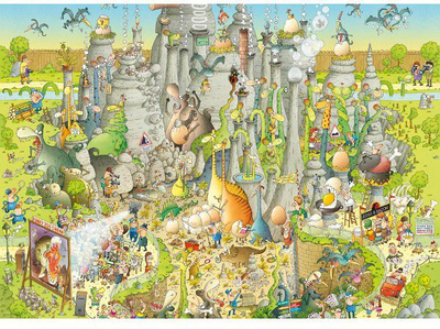 Puzzle Heye Marino Degano Jurassic Habitat, 1000 copa, për të rritur, shumëngjyrësh