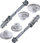 Set montimi lavamani Goodwork M10x140, 2 copë, i bardhë