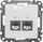 Prizë kompjuterike Schneider Electric Sedna Design SDD111452, 2xRJ45 Cat5e UTP, nën suva, e bardhë