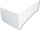 Panel vaska Uni Straight, set frontal me anësor, 160x70 cm, i bardhë