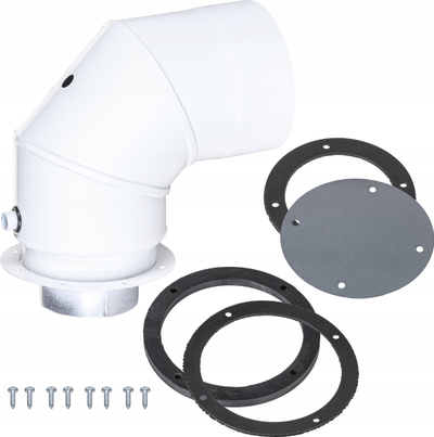 Adapter oxhaku SpiroFlex TKW 80/110 në 80/125, i bardhë