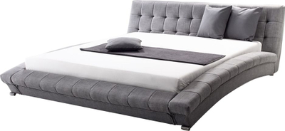 Shtrat dopio Lille Fabric, Super King Size, tapiceri poliester, gri