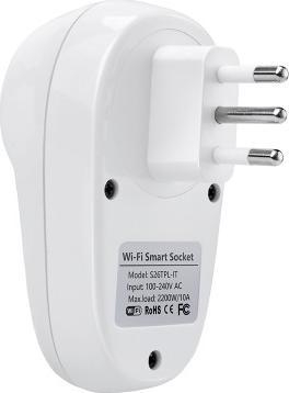 Prizë smart Wi-Fi Sonoff S26TPL, standard italian IT, 2200W, e bardhë