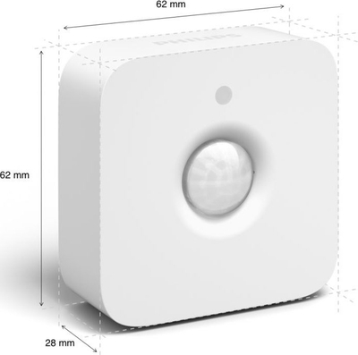 Senzor lëvizjeje Philips Hue Motion Sensor 929003067501, pa kabllo, për sistemin Hue, i bardhë