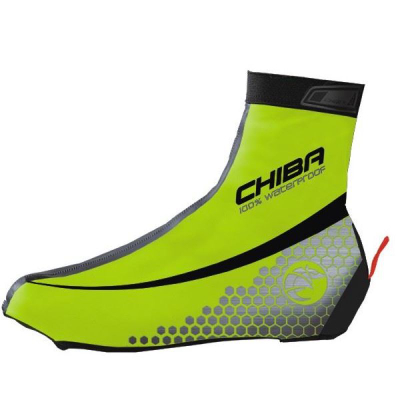 Mbulesë këpucësh çiklizmi Chiba Race Waterproof, neopren, reflektuese, e verdhë