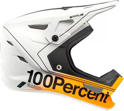 Helmetë full face 100% Status DH BMX Carby Silver, XS 53-54 cm, ngjyrë argjendtë