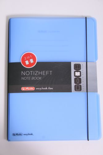 Bllok shënimesh Herlitz Notes A4, 2x40 fletë, kapak polipropileni, blu