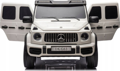 Makina elektrike për kalamaj Mercedes G63 XXL, 4x4, me bateri, e bardhë