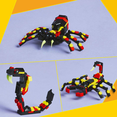 Lodër ndërtimi LEGO Creator Wild Animals Surprising Spider, set 3in1, shumëngjyrëshe