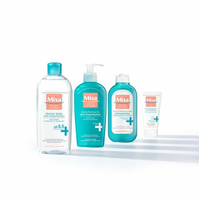 Xhel pastrues për fytyrë Mixa Gentle Purifying Gel, 200 ml