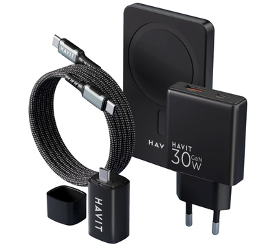 Set karikues Havit Charger 2024 Gift Kit EU, power bank, adapter murit, i zi