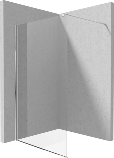 Mur dushi Deante Kerria Walk In, 140 cm, xham transparent, krom