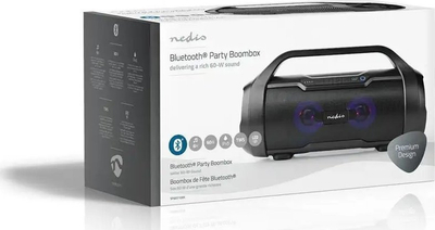 Altoparlant portativ Nedis Party Boombox, Bluetooth, 80W, IPX5, i zi