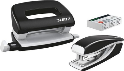 Leitz Nexxt WOW Мини Хефталица и Дупчалка Сет, Црн