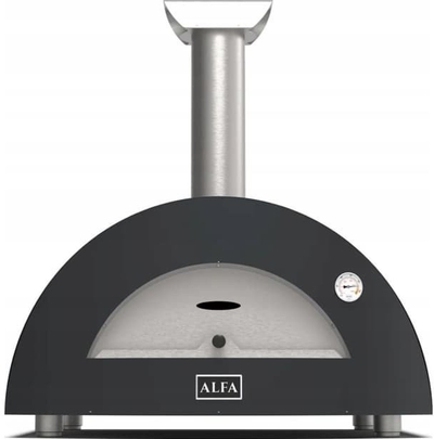 Furrë pice Alfa Forni Moderno 2 Pizze, hybrid gaz dhe dru, gri Ardesia