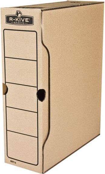 Kuti arkivu për letra Fellowes R-kive Basics, shpinë 100mm, pako 10 copë, kafe