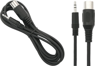 Kabllo audio Connection Minijack në DIN 5-pin, 3.5 mm, 1.2 m, e zezë