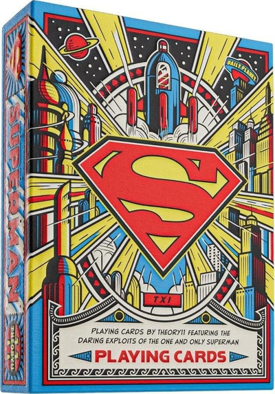 Karta loje Theory11 Superman Premium, madhësi poker, standard index, shumëngjyrëshe