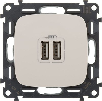 Prizë karikimi USB Legrand Valena Allure 754996, 2 porte, 5V, bezhë