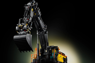 Lodër model ekskavatori Volvo EC500 Hybrid, dekor ndërtimi, shumëngjyrësh