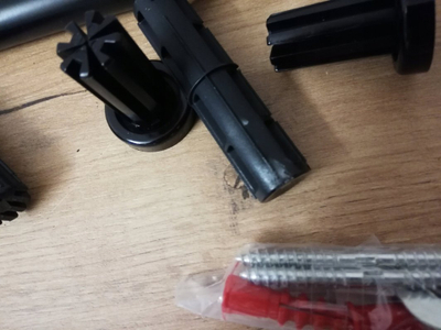 Шина за агол за завеса за туш Symple Stuff Lott Angle Bar, бела
