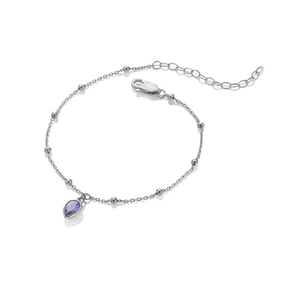 Byzylyk për femra Hot Diamonds September, i argjendtë