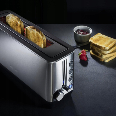 Toaster Catler TS 4014, 2 feta, trup metalik, argjendtë