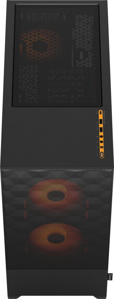 Kasë Pop Air RGB TG (FD-C-POR1A-05), e zezë/e portokalltë