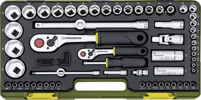 Set çelësash PROXXON 1/4\" 1/2\" 65 copë (PR23286)