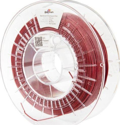 Filament 3D Spectrum PLA Glitter Sparkle Red, 1.75mm, 500g, i kuq me shkëlqim