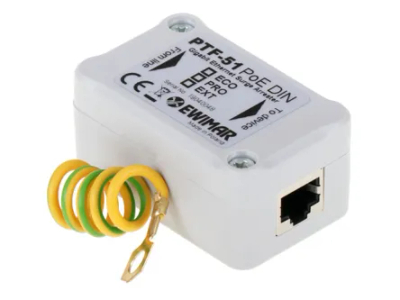Mbrojtës rrjeti LAN Ewimar PTF-51-EXT/POE/DIN, PoE, montim në shinë DIN, i bardhë