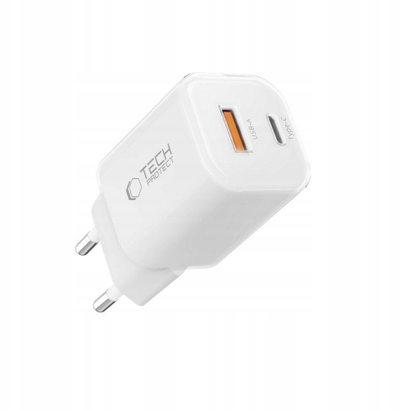 Karikues muri Tech-Protect NCM33W, 33W, 2 porta PD QC3.0, i bardhë