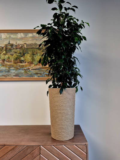 Vazo dekorative Adoni Boho, prej jute, 28 cm, 47 cm, bezhë