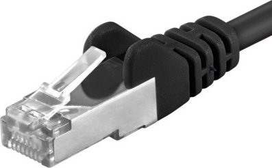 Kabllo rrjeti PremiumCord CAT6a S-FTP, RJ45–RJ45, 1.5m, e zezë