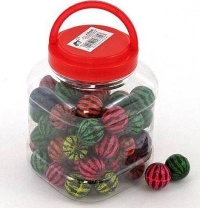 Top lodër Adar Rubber Ball Watermelon, 3.2cm, dizajn shalqi, ngjyra të përziera
