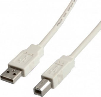 Kabllo USB 2.0 standard, Type A në B, 4.5 m, bezhë