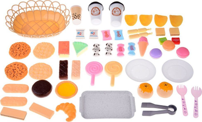 Set lodrash pastiçerie ISW J-ZA4789, 60 copë, plastike, me ngjyra pastel