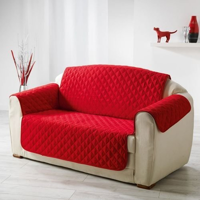 Mbulesë divani Quilted Sofa Protector, 223 x 179 cm, mikrofibër, e kuqe