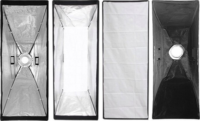 Softbox fotografik Godox 60x90 cm, montim Bowens, i zi me të bardhë