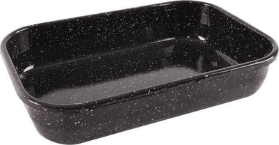 Tavë pjekje Orion Roasting Pan, me emajl, 34x22x6.5 cm, e zezë