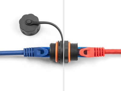 Kuplojë rrjeti Delock RJ45 Cat 6A, IP68, M20, e zezë