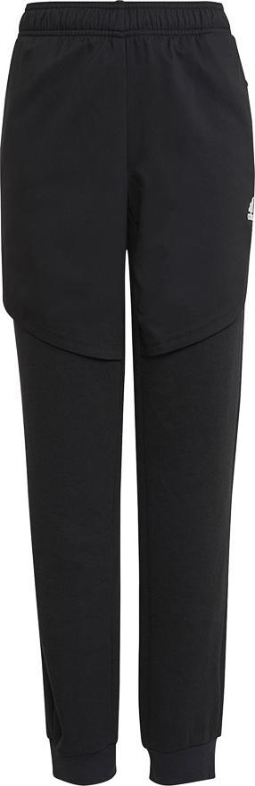 Pantallona dresi për çuna adidas XFG Zip Pocket Jr GU4326, pambuk poliestër, me bel me gomë, të zeza