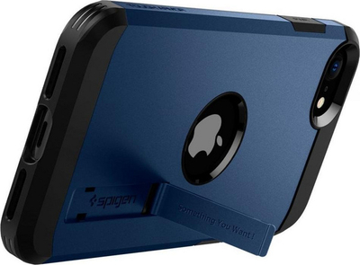 Kornizë mbrojtëse për celular Spigen, për iPhone SE 2020, e kaltër