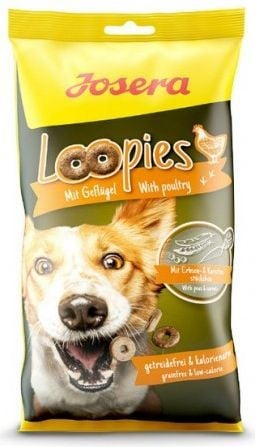 Грицки за кучиња Josera Loopies Poultry, без житарки, 150 g