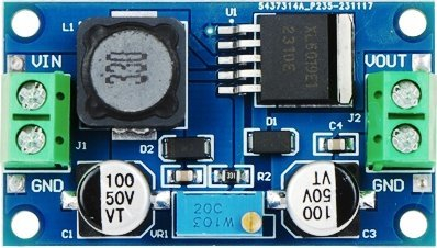 Modul konvertues PZU XL6019, DC DC step up, 5A, i gjelbër