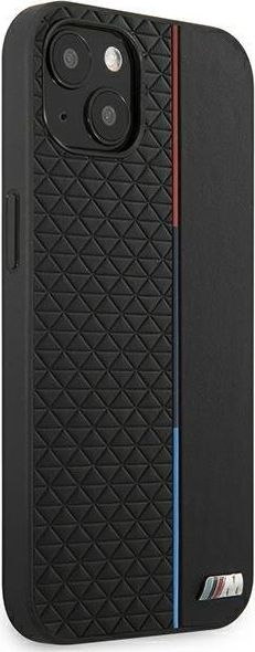 Mbrojtëse telefoni BMW M Collection për iPhone 13, lëkurë PU, e zezë